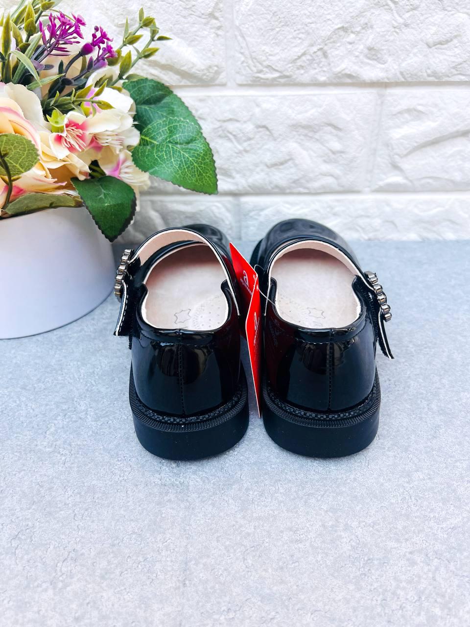 Туфлі класичні для дівчинки Apawwa 1821 р. 28 17,5 см Чорний (1821-2) - фото 3