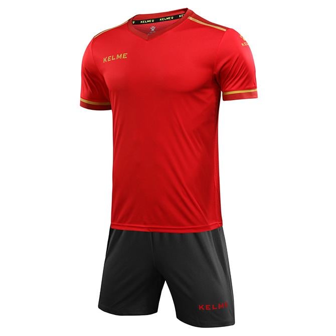 Комплект футбольной формы Kelme Segovia к/р M Красный/Темно-серый