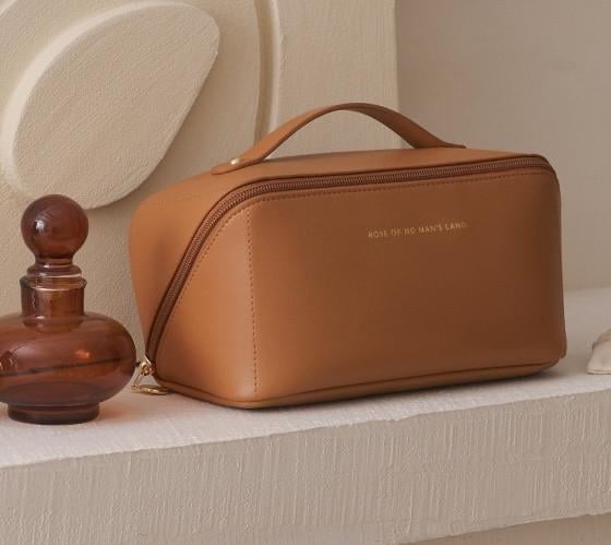 Косметичка-органайзер розкладна з екошкіри Карамельний (ОКД-121-6)