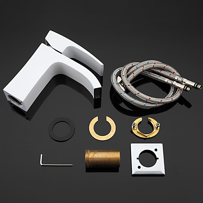 Смеситель для умывальника Gappo G1007-8 Белый/Хром (1033990) - фото 8