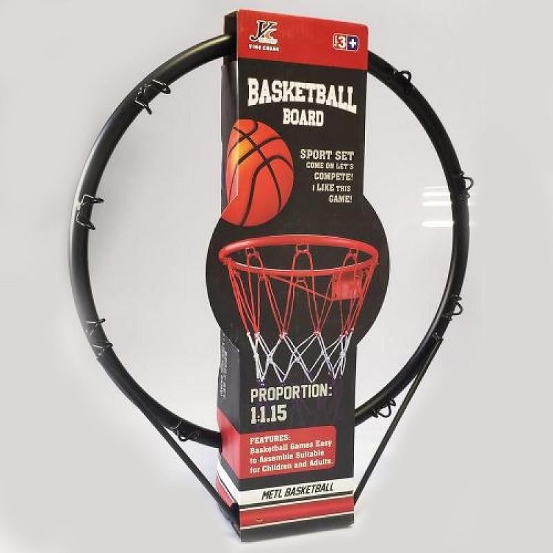 Баскетбольное кольцо настенное металлическое с сеткой и креплением 39 см (32179042) Баскетбольное кольцо настенное металлическое с сеткой и креплением 39 см (32179042)