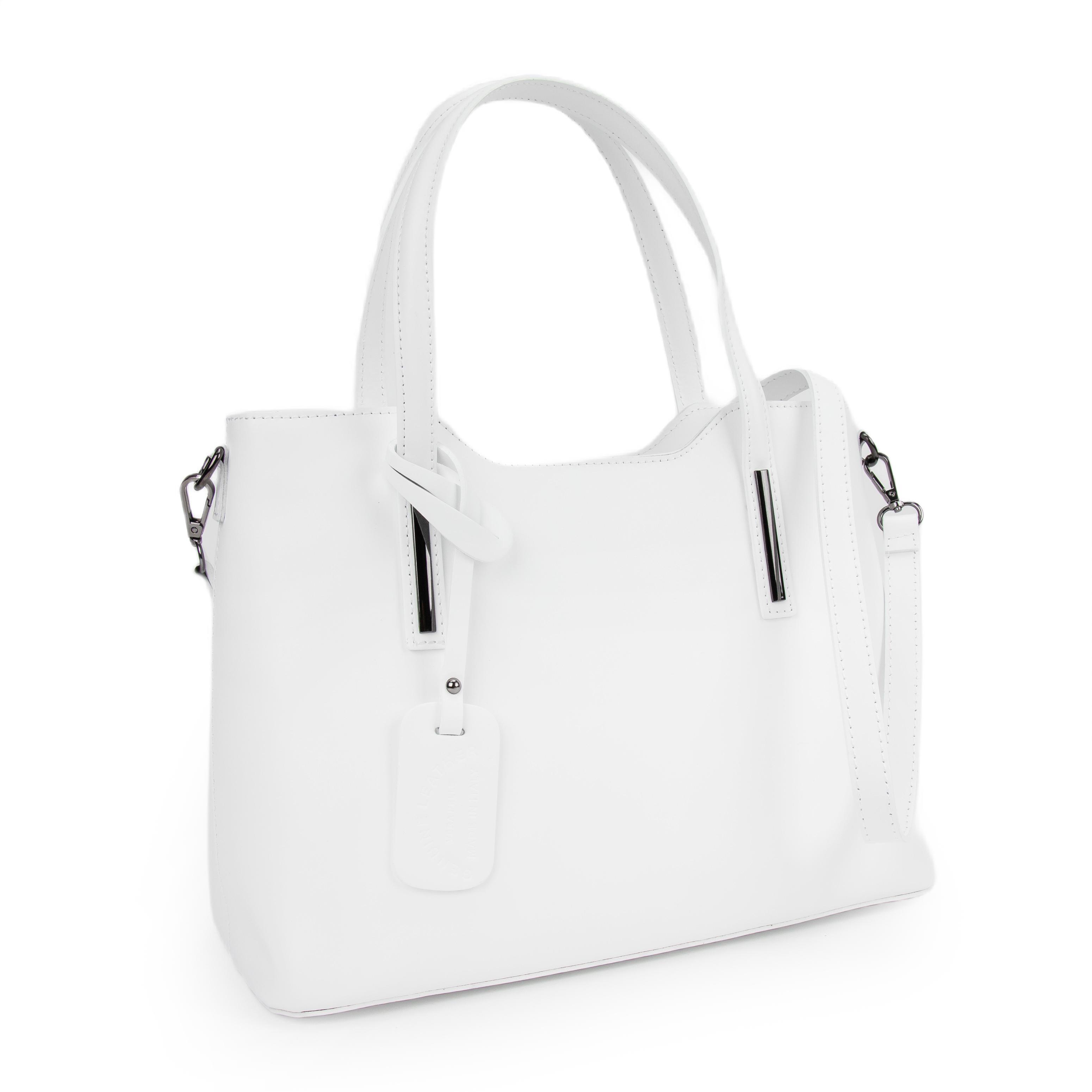 Женская сумка Royal Bag F-IT-7608-2W кожаная Белый (6826)