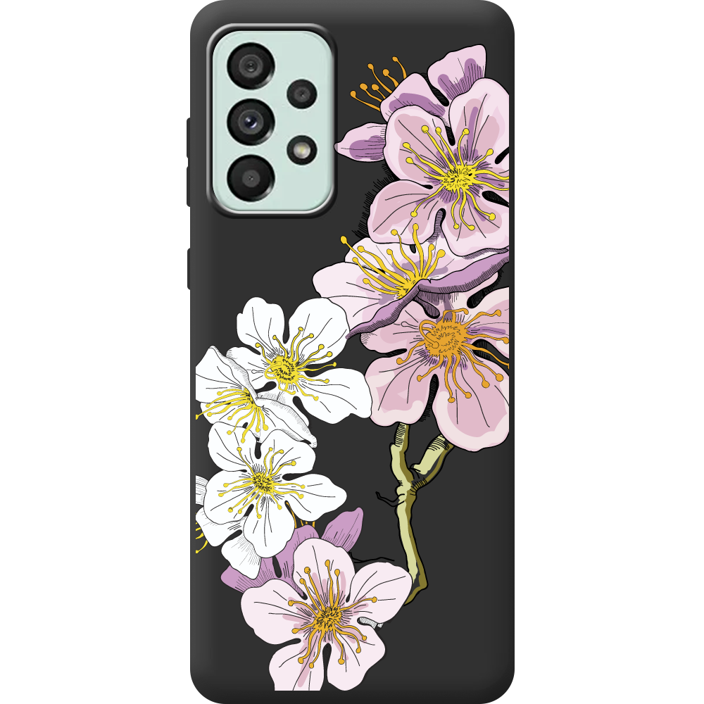 Чохол BoxFace Samsung Galaxy A53 5G (A536) Cherry Blossom Чорний силікон (44112-cc4-44170)