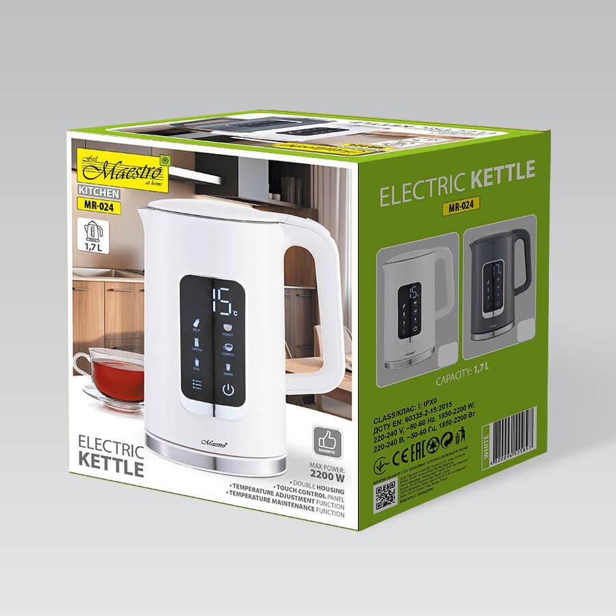 Електрочайник Maestro MR-024  1,7 л White (118550) - фото 3