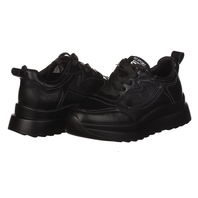 Кроссовки женские It ts MT63-1 кожаные р. 36 Черный (20212)