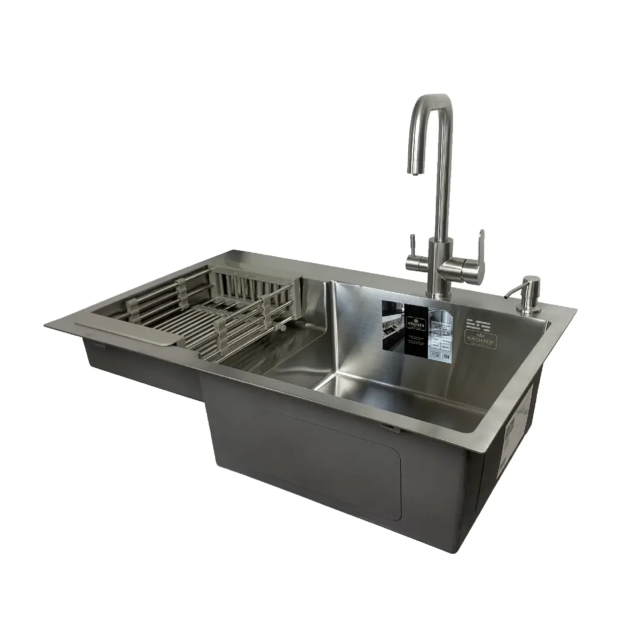 Комплект Kroner Мийка кухонна/дозатор/корзина/змішувач (KRP4IN1-6)