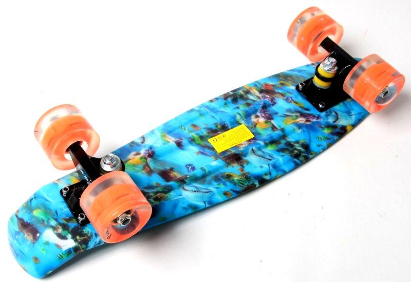 Пенниборд Penny Board Nemo с рисунком и светящимися колесами 57х15 см (504) - фото 4