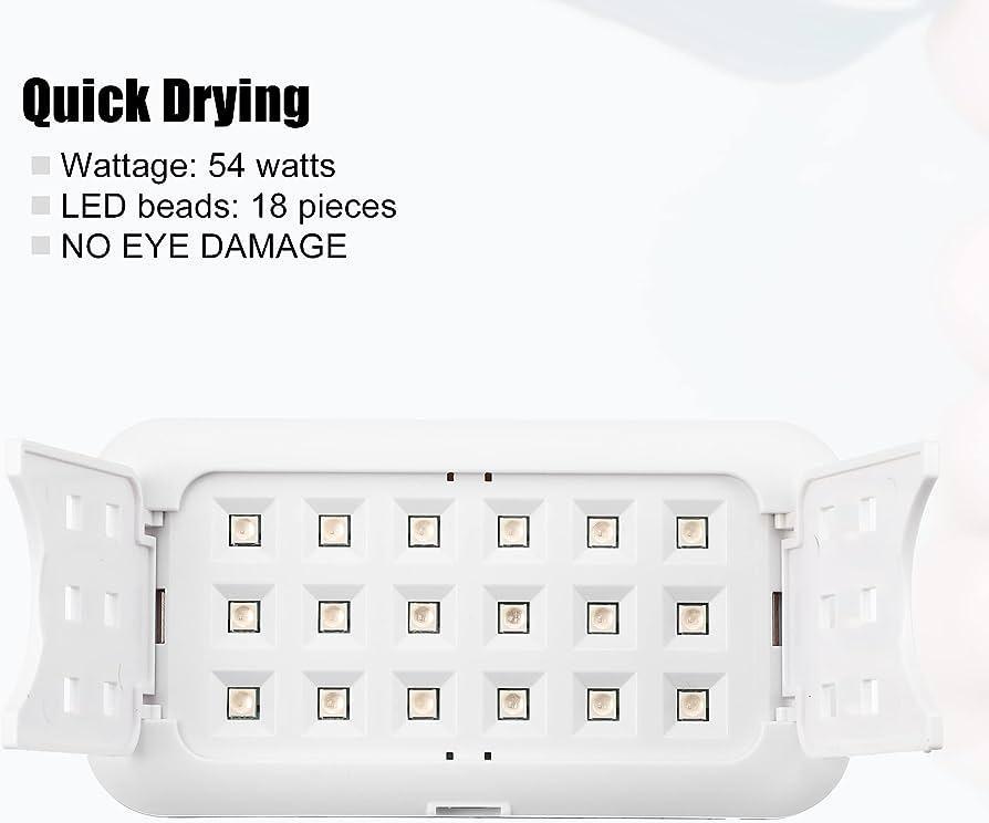 Компактная лампа Diamond mini 2 для сушки ногтей на USB кабеле 54 Вт Белый - фото 2