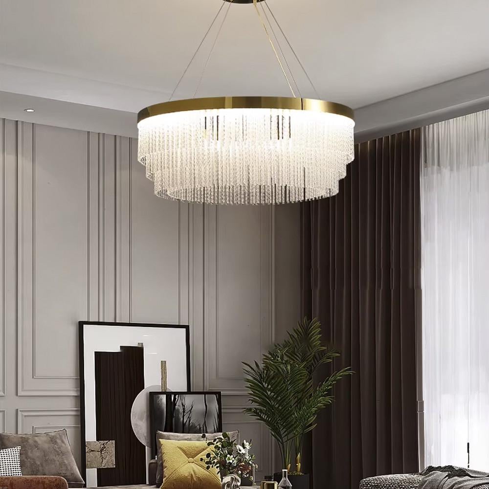 Люстра вишукана підвісна LED Ø 80 см Латунь (M221-800 GD)