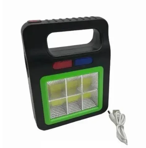 Фонарь переносной YX-605COB-6 Led Solar light аккумуляторный Зеленый (17945143) - фото 1