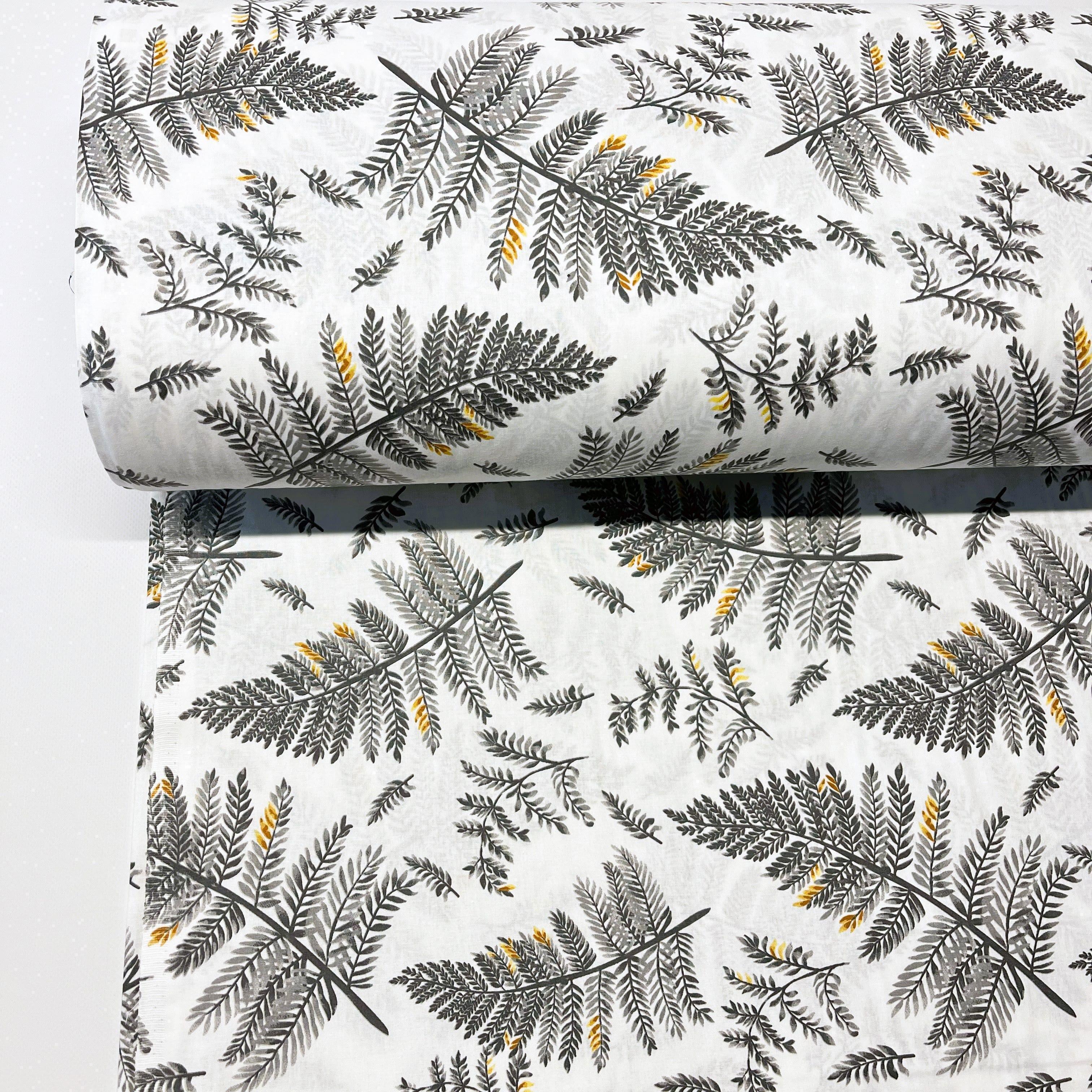 Ткань для постельного белья ранфорс папоротник 240 см Белый (7/26720/2 02198)