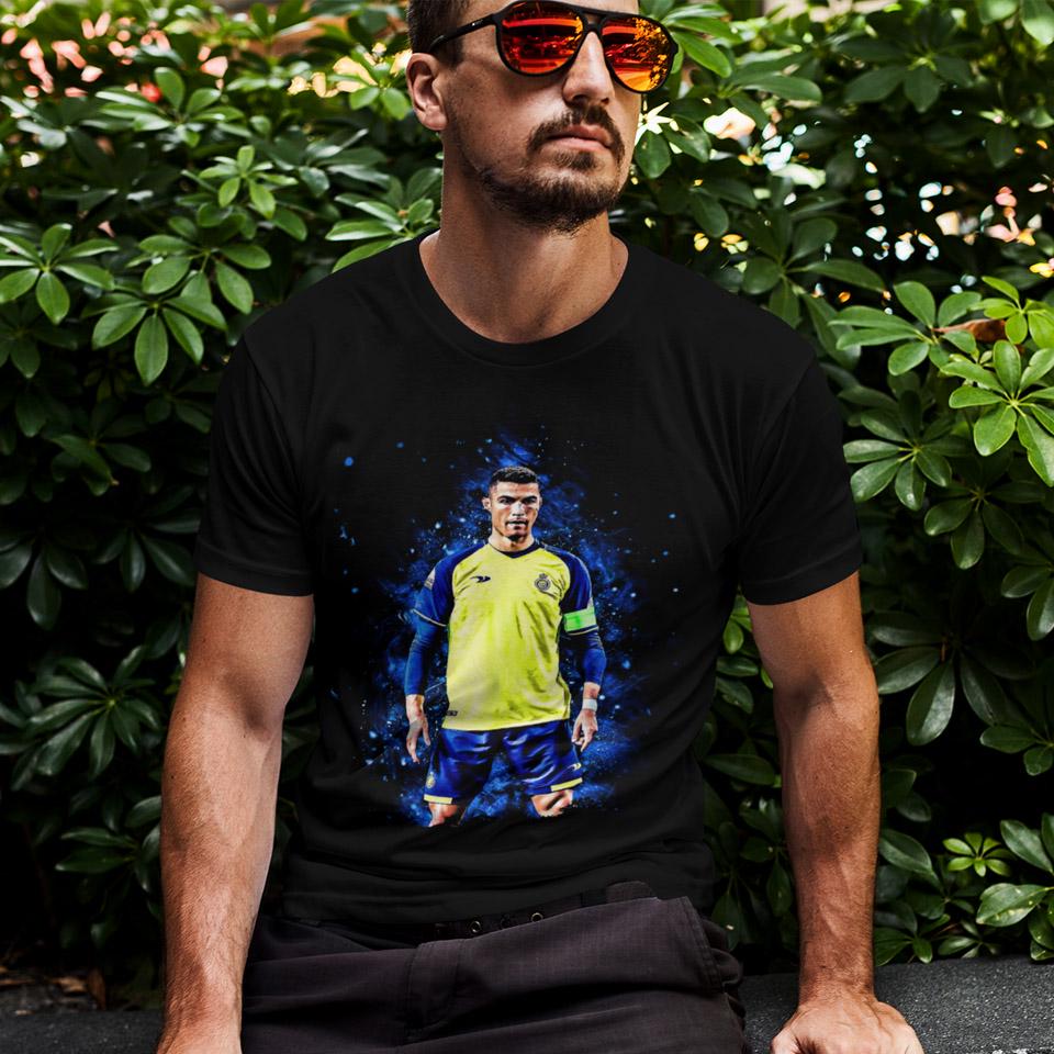 Футболка унісекс Cristiano Ronaldo Al Nassr 3XL Чорний (00000007258)