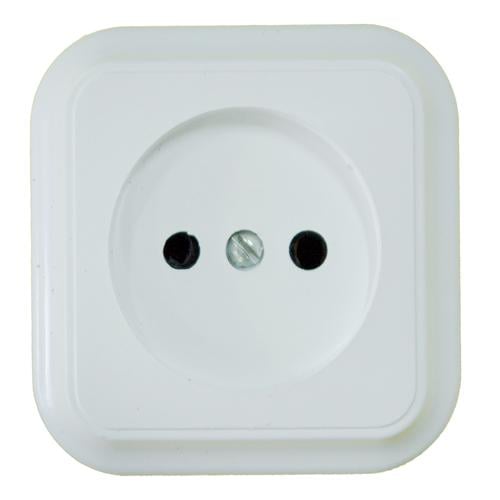 Розетка накладна Р16-РА10 керамічна ECO Білий