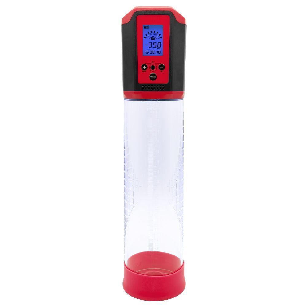 Помпа автоматическая вакуумная Men Powerup Passion Pump LED-табло 8 режимов Red (36947563)