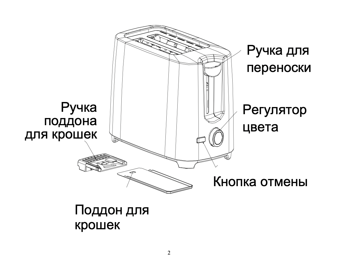 Тостер VOX TO-01101 700 Вт - фото 6