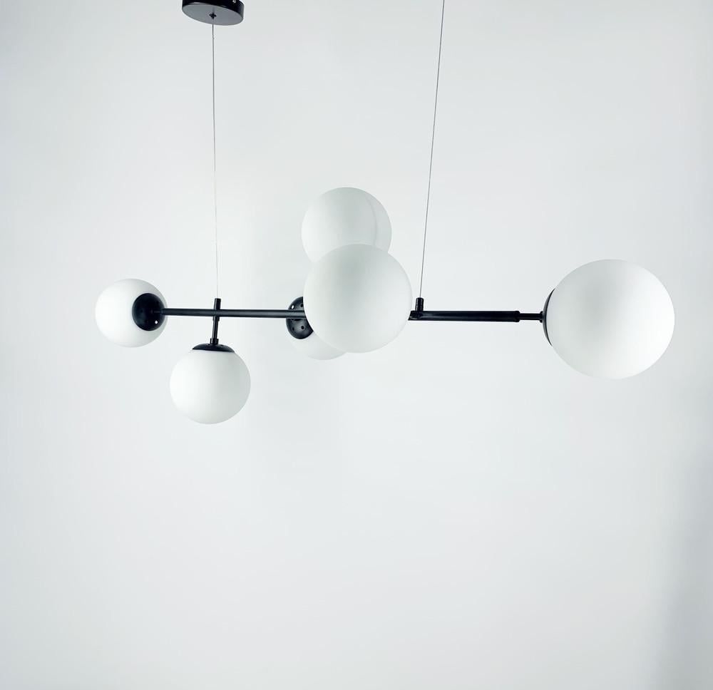 Люстра на 6 плафонов Белых (SGJ 7/6 BK) - фото 1 Люстра на 6 плафонов Белых (SGJ 7/6 BK) - фото 1