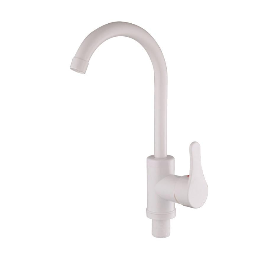 Смеситель для кухни из термопластика PLAMIX Diego-011 без подвода White (PM0657)