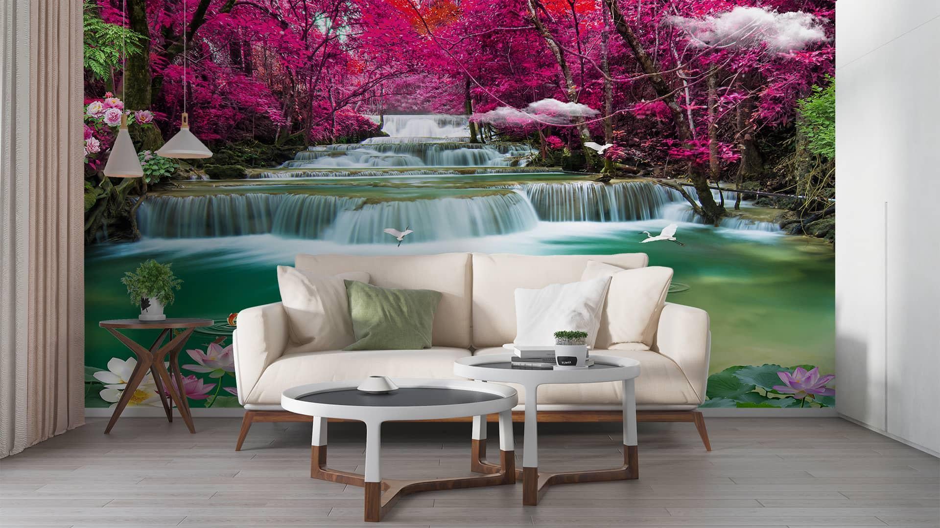 Фотообои флизелиновые Styleo Print-walls Тишина воды и лепестков 0588 300х200 см (Pw-0588)