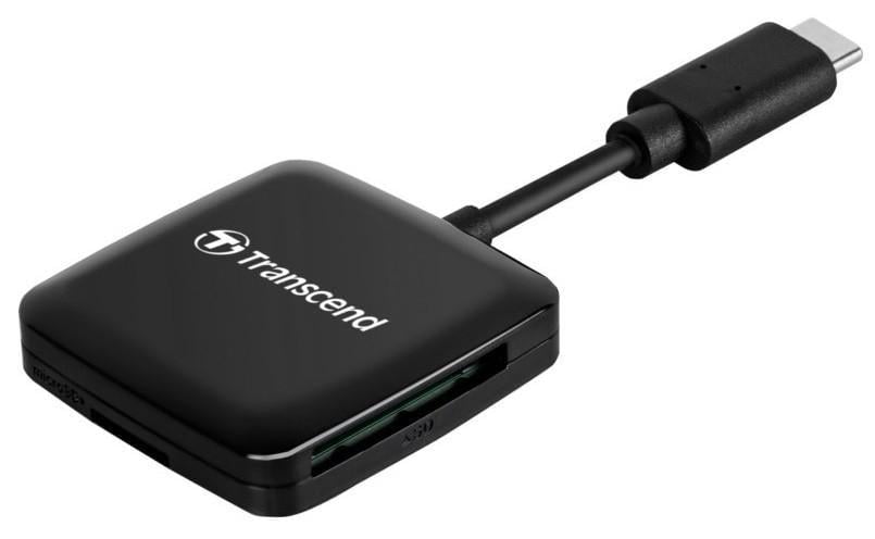 Кардрідер Transcend USB 3.2 Gen 1 Type-C SD/microSD Чорний (6627580)