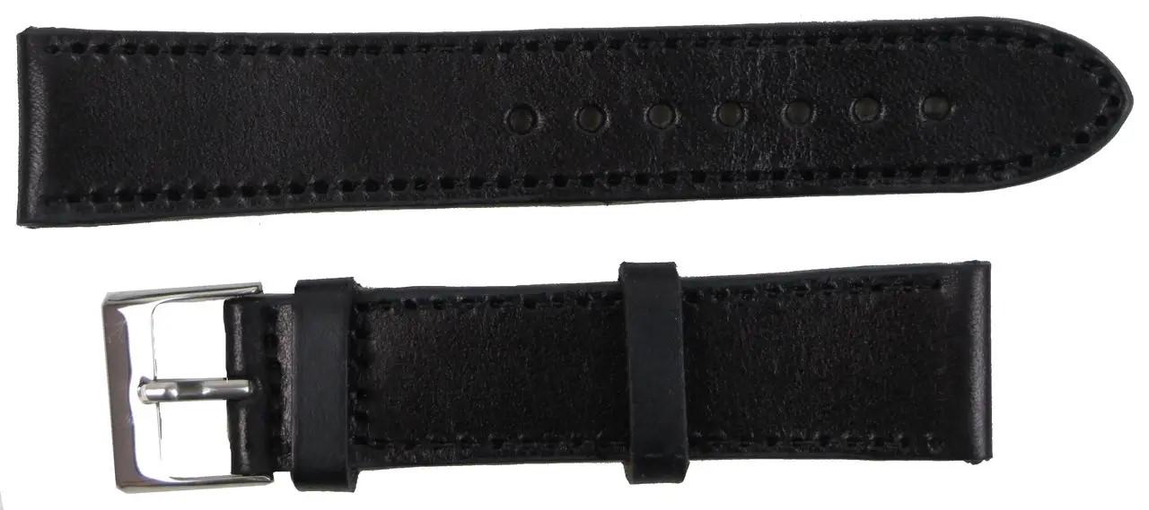 Ремінець для годинника Mykhail Ikhtyar шкіряний 17 мм Чорний (S609-20-1S black) Ремінець для годинника Mykhail Ikhtyar шкіряний 17 мм Чорний (S609-20-1S black)