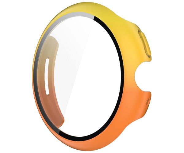 Чохол із захисним склом Protective Cover with Glass для Google Pixel Watch 3 45 мм Помаранчевий/Жовтий