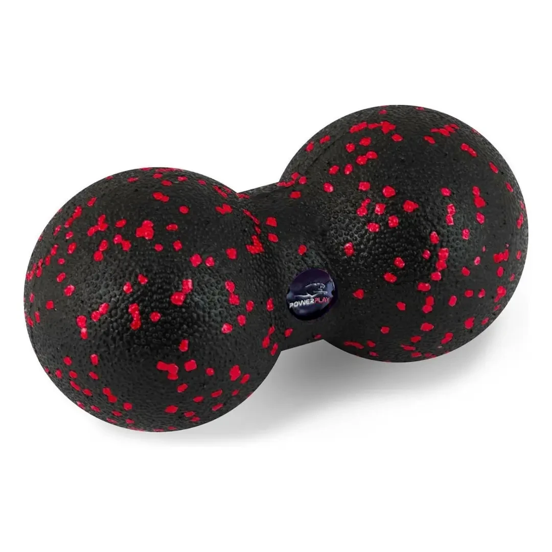 Мяч массажный двойной PowerPlay PP-4352 Epp foam peanut ball d8x16 см Черный/Красный