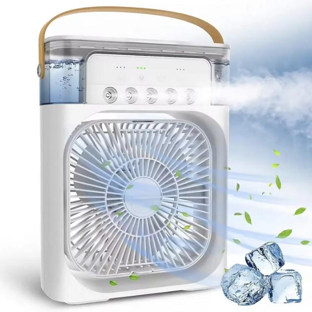 Вентилятор настільний зі зволожувачем повітря Air Cooler Fan з USB та LED підсвіткою Білий (2104618501) - фото 10 Вентилятор настільний зі зволожувачем повітря Air Cooler Fan з USB та LED підсвіткою Білий (2104618501) - фото 10