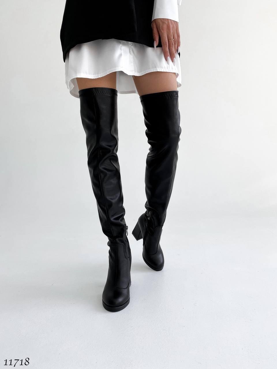 Ботфорти жіночі демі ANDRO р. 36 Чорний (11718-36) - фото 11