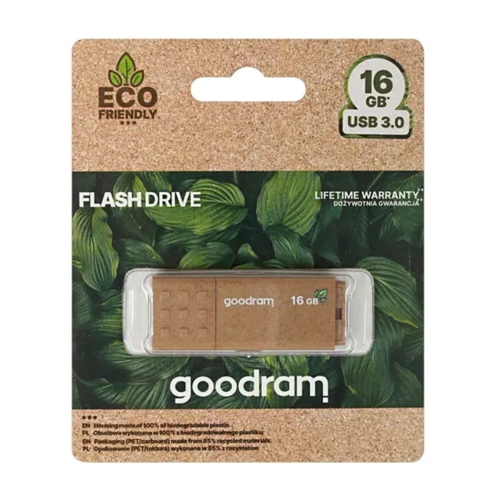 Флеш память USB Goodram UME3 Eco Friendly USB 3.2 16 Гб (UME3-0160EFR11) - фото 4