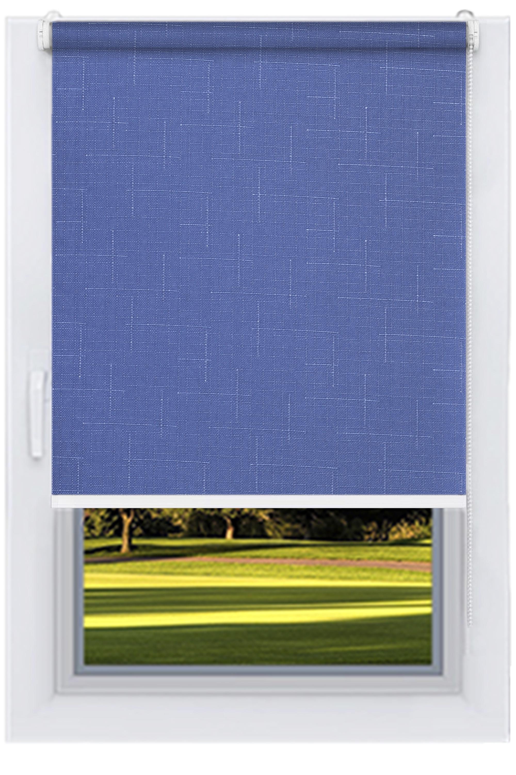 Ролета тканевая Decolux 47,5х160 см LEN Синий - фото 1