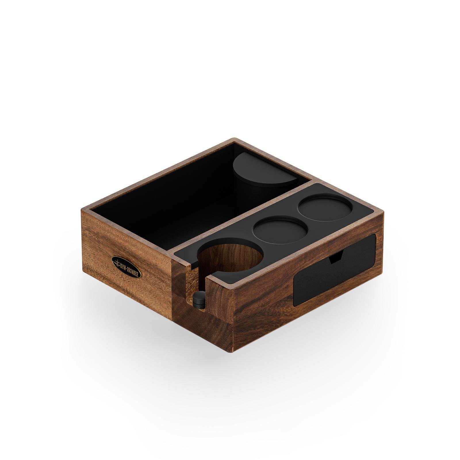 Станция для темперирования кофе 58 мм с нокбоксом и ящиком деревянная MHW-3BOMBER Орех (CH6624)