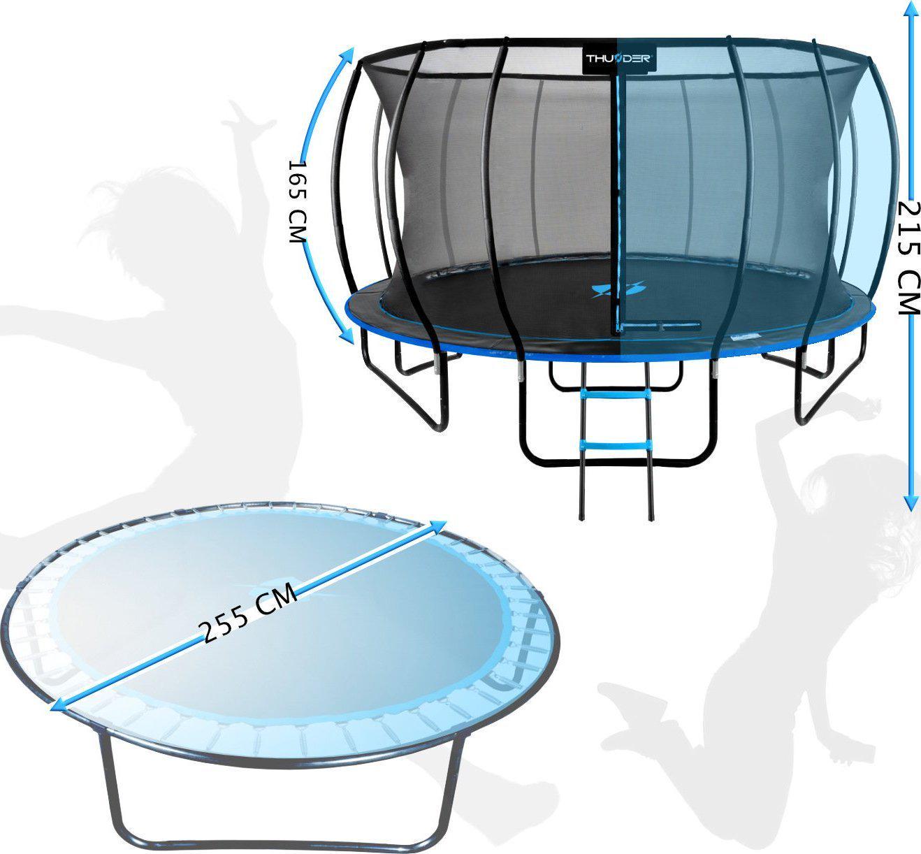 Батут Thunder INSIDE ULTRA с внутренней сеткой 8 футов 255 см Черно-голубой (407484) - фото 2 Батут Thunder INSIDE ULTRA с внутренней сеткой 8 футов 255 см Черно-голубой (407484) - фото 2