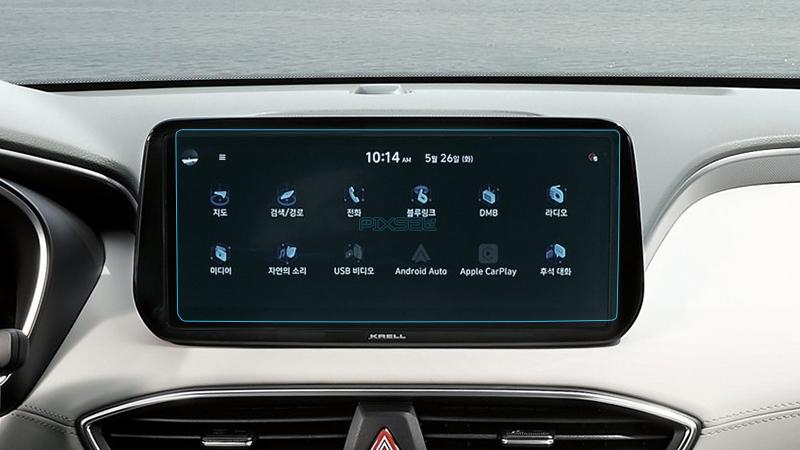 Защитное стекло Pixsel гибридное матовое на монитор Hyundai SANTA FE 10,9" 2020-2022