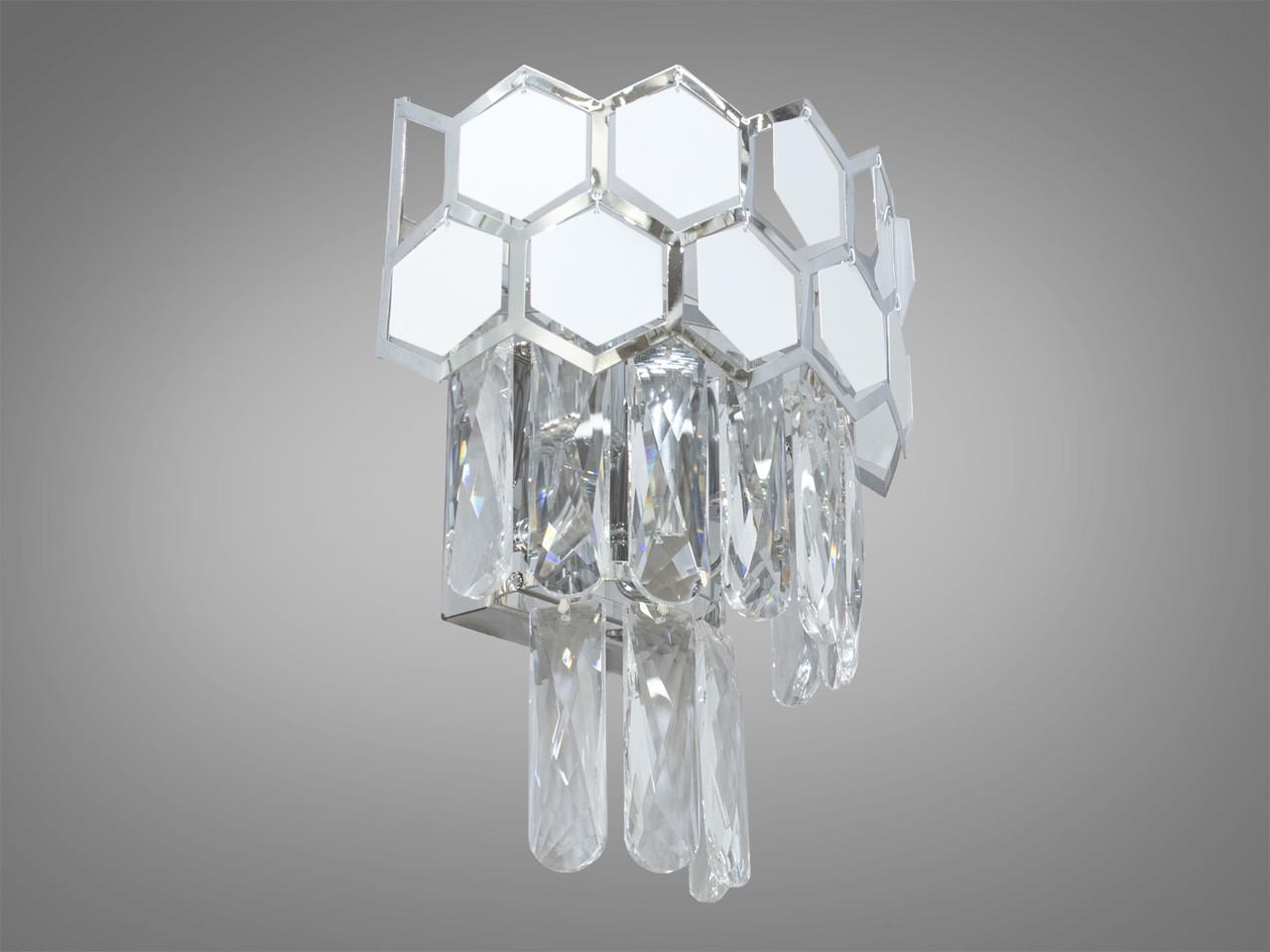 Бра хрустальное 21114-250HR+WH-LS Соти на 3 лампы Хром (1631839653) - фото 4 Бра хрустальное 21114-250HR+WH-LS Соти на 3 лампы Хром (1631839653) - фото 4