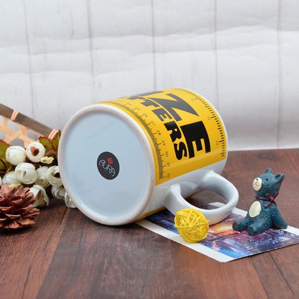 Чашка подарочная керамическая Size matters 1000 мл Желтый (27-PCK-4235) - фото 8