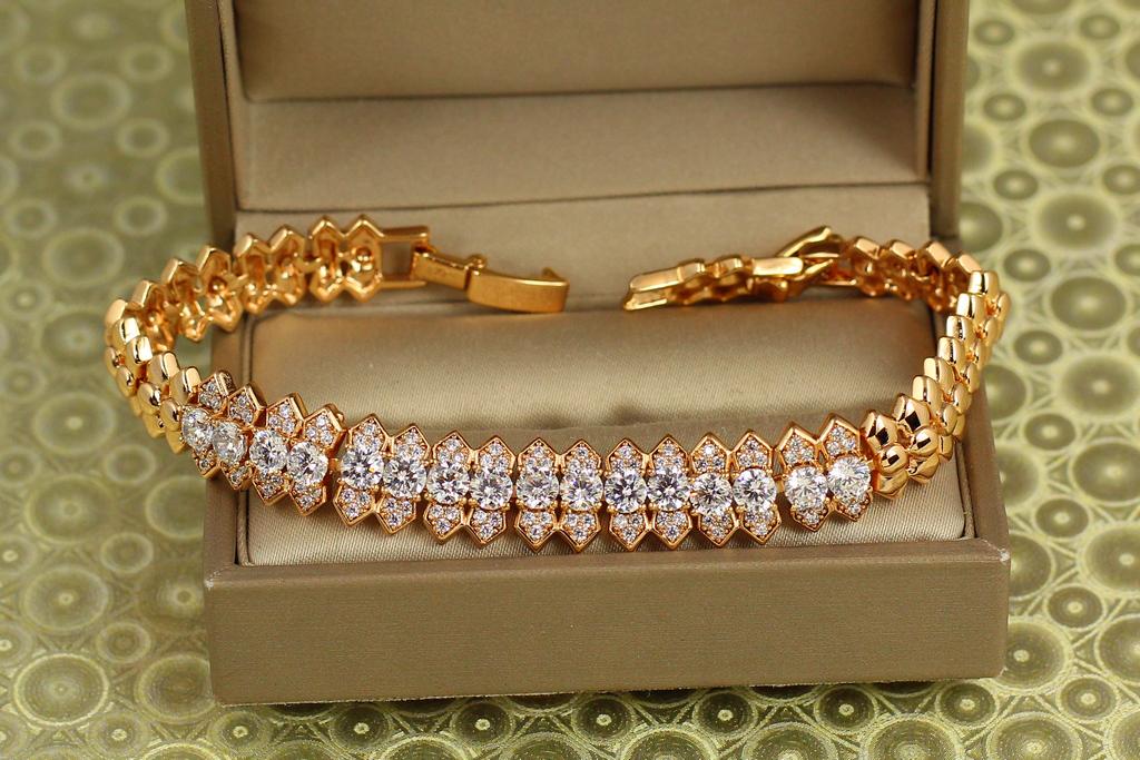 Браслет Xuping Jewelry Частокол 19 см 11 мм Золотистый (34204816)