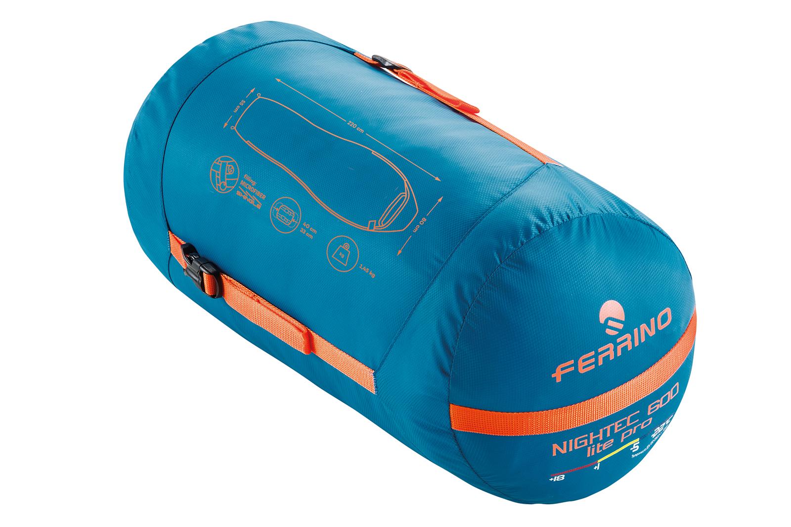Спальный мешок Ferrino Nightec Lite Pro 600 L -5 °C left Blue/Grey (86309HBG)