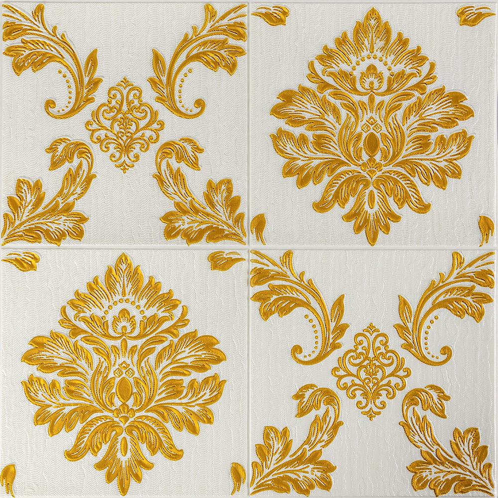 3D-панель самоклеющаяся Sticker Wall Благородный вензель 700х700х5 мм Красный (Панель-406)