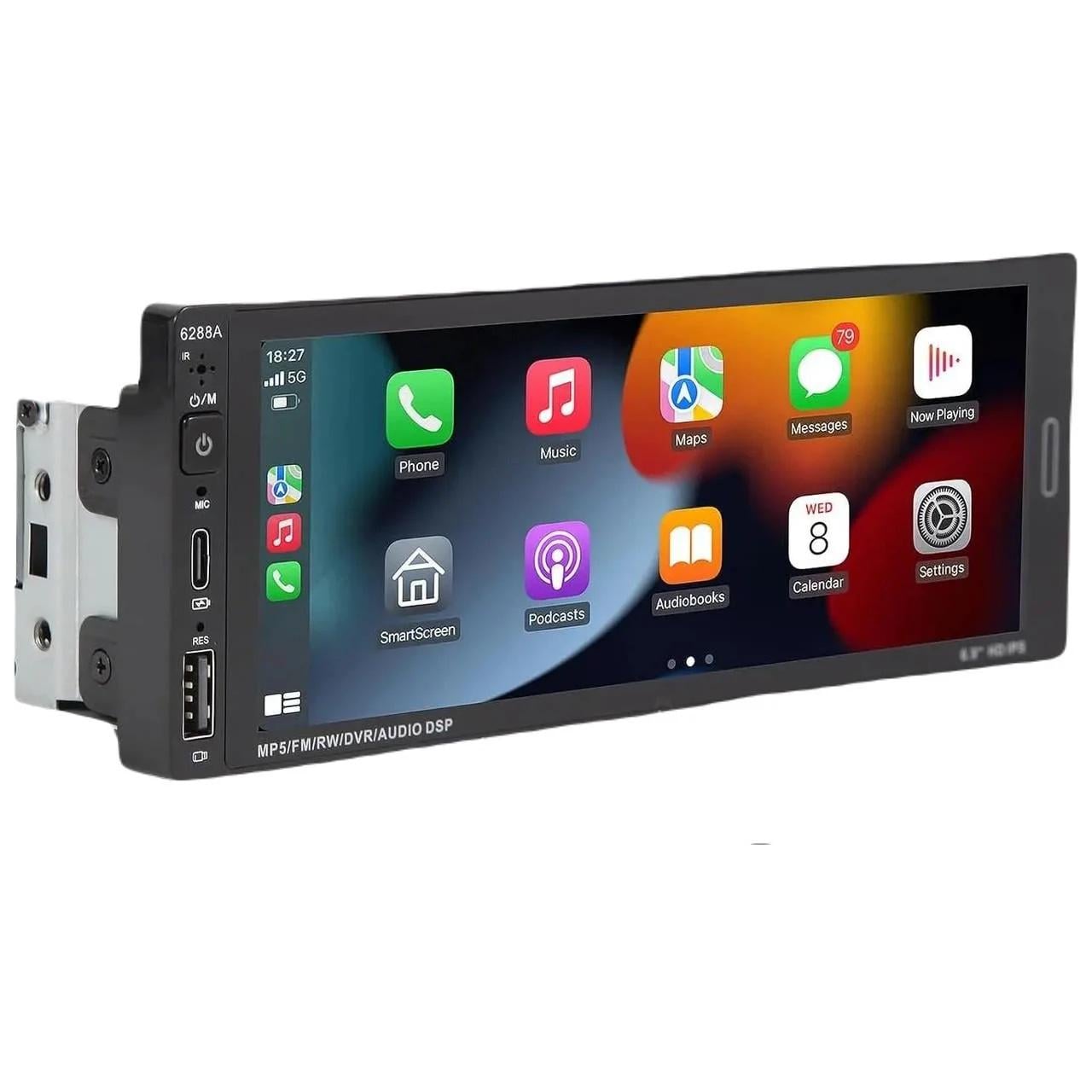 Автомагнитола 1DIN 6280A 6.9" с сенсорным дисплеем Android 2/32 Гб (23524182)