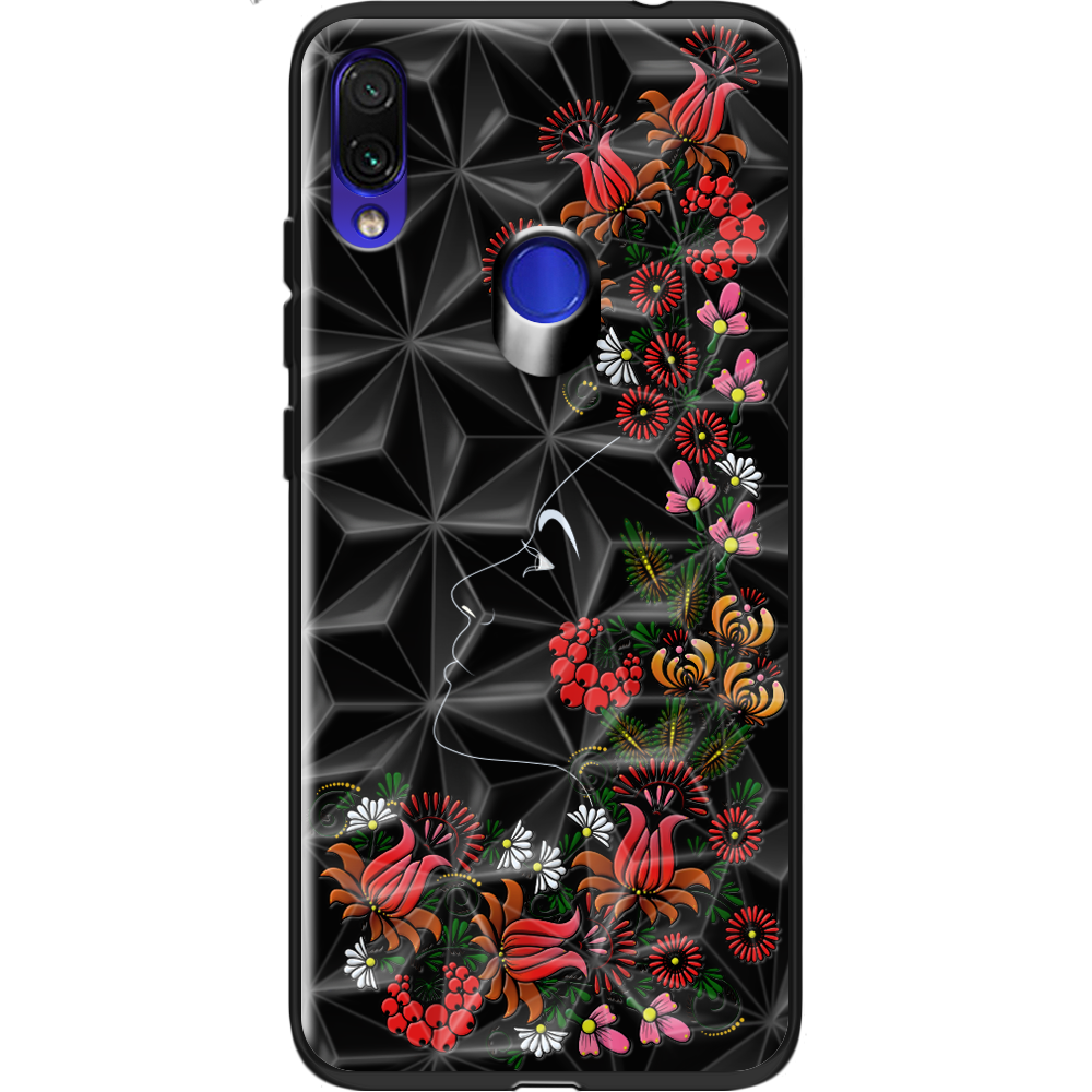 Чехол Boxface Xiaomi Redmi Note 7 3D Ukrainian Muse Черный силикон с призмой (36202-bk64-37871)