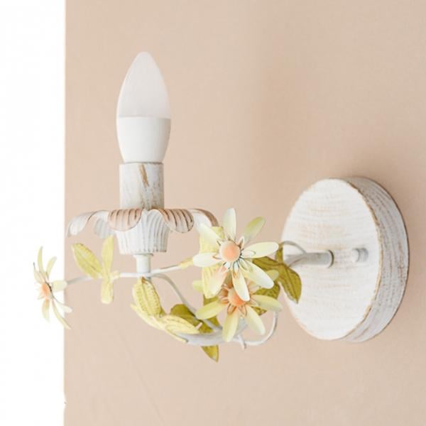 Бра Flora на 1 свічку з квітковим декором Білий (SA018/1)