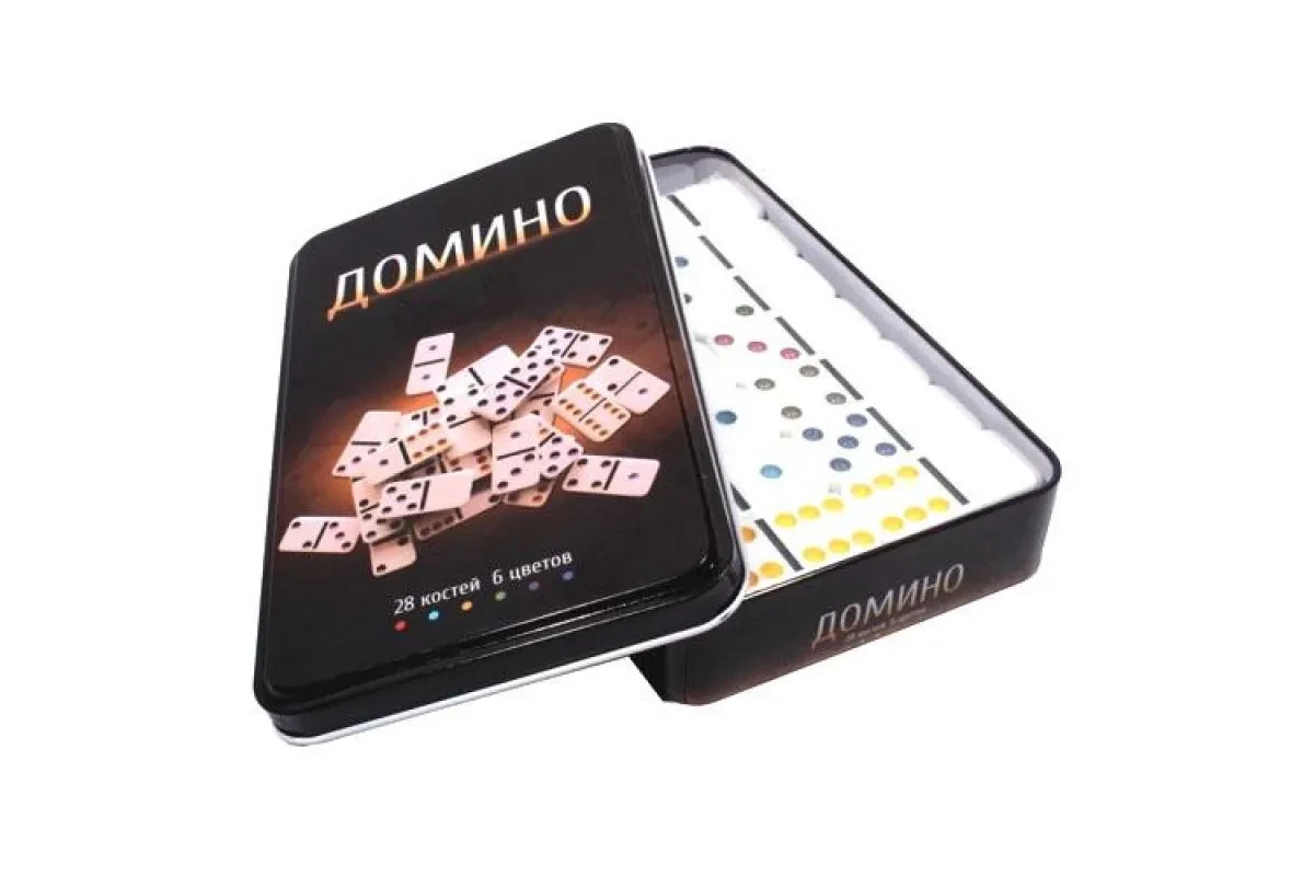 Настольная игра "Доміно" в металлической коробке (2372809680)