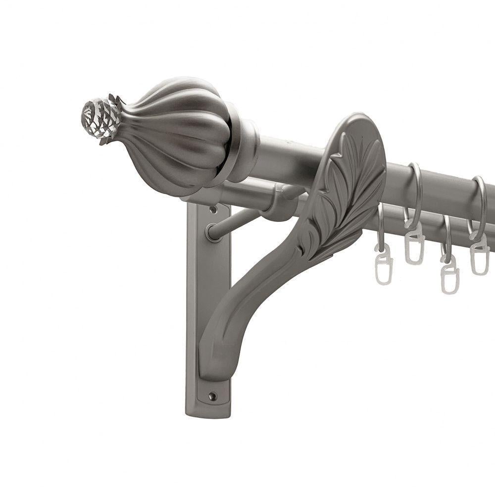 Карниз Orvit Таджа-Кристалл двухрядный гладкий 25/19 мм 300 см Сатин (00-00011338)