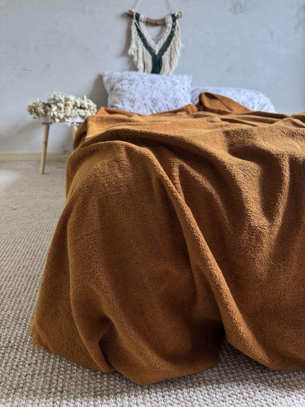 Простынь-покрывало махровое ZEINTEX MADEIRA охры хлопковое 150х220 см (26989505) - фото 3 Простынь-покрывало махровое ZEINTEX MADEIRA охры хлопковое 150х220 см (26989505) - фото 3