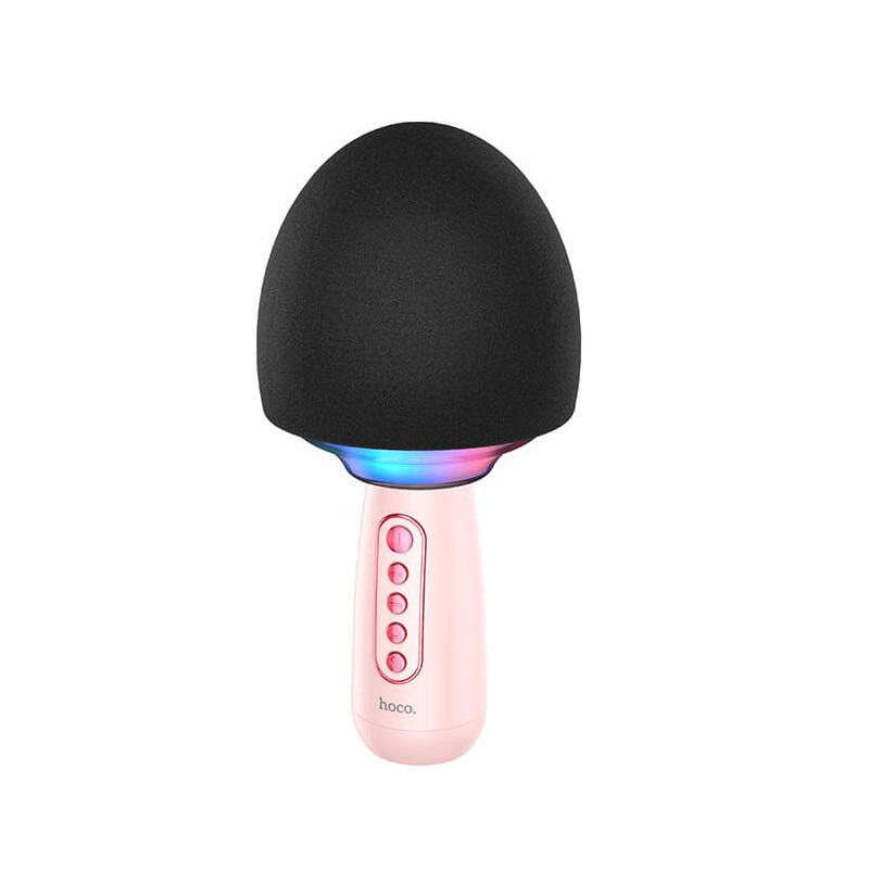 Мікрофон караоке HOCO Cute karaoke microphone BK7 |BT5.0, AUX/TF, DSP, 5W, 8h| pink