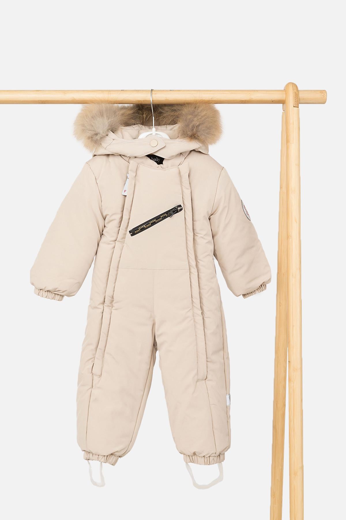 Комбинезон для мальчика утепленный ЦБ-00254771 68 см Молочный (28432380)