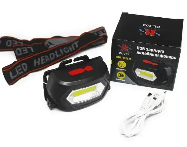Ліхтар налобний Bailong BL-203 USB Charge (BL-203)