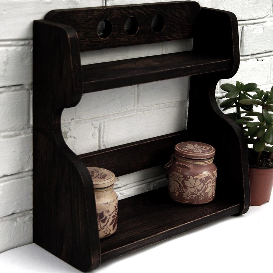 Полка для ванной из дерева Броме Венге (ВНП/011512)