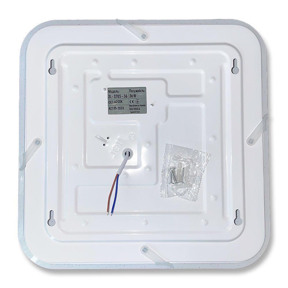 Світильник накладний Biom LED Зоряне небо квадрат 36W 6200К (DL-S705-36) - фото 6 Світильник накладний Biom LED Зоряне небо квадрат 36W 6200К (DL-S705-36) - фото 6