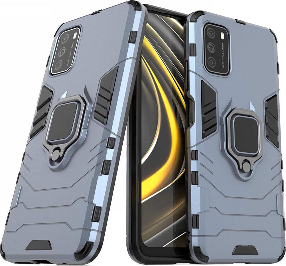 Противоударный чехол Transformers для Xiaomi Poco M3 (подставка кольцо) Graphite (21813-40)